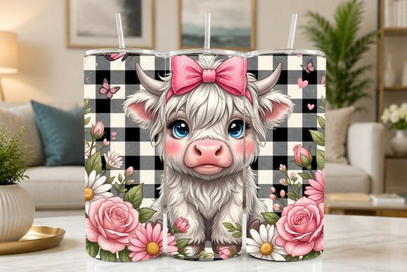 Download Cute Highland Cow Tumbler Wrap - Premium Resources