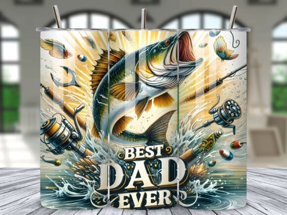 Download Best Dad Ever Fishing Tumbler Wrap PNG - Fishing tumbler wrap Collection