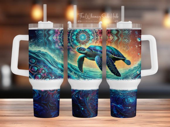 Download Sea Turtle 40 Oz Quencher Tumbler Wrap - 40 oz Collection