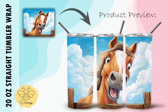 Download Horse Cartoon Tumbler Wrap (07) - Cartoon tumbler Collection