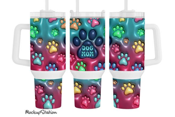 Download Dog Mom 40 Oz Quencher Tumbler Wrap PNG - 40 oz Collection