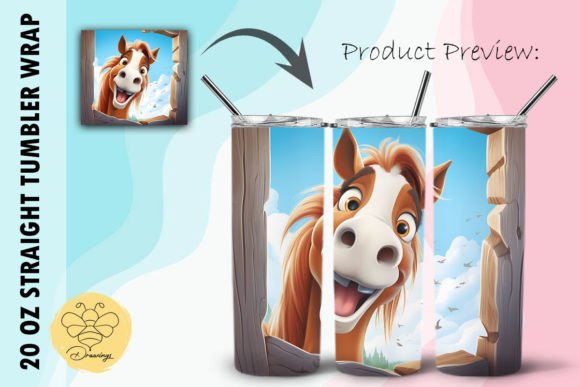 Download Horse Cartoon Tumbler Wrap (19) - Cartoon tumbler Collection