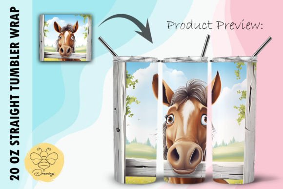 Download Horse Cartoon Tumbler Wrap (11) - Cartoon tumbler Collection