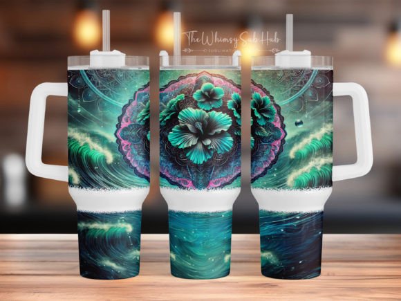 Download Hibiscus 40 Oz Quencher Tumbler Wrap - 40 oz Collection