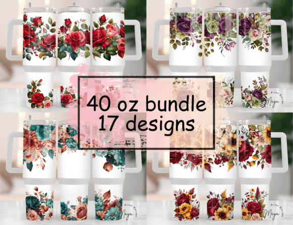 Download 40 Oz Tumbler Wrap Bundle Floral - 40 oz Collection