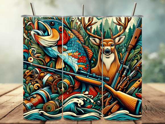 Download Hunting and Fishing Tumbler Wrap PNG - Fishing tumbler wrap Collection